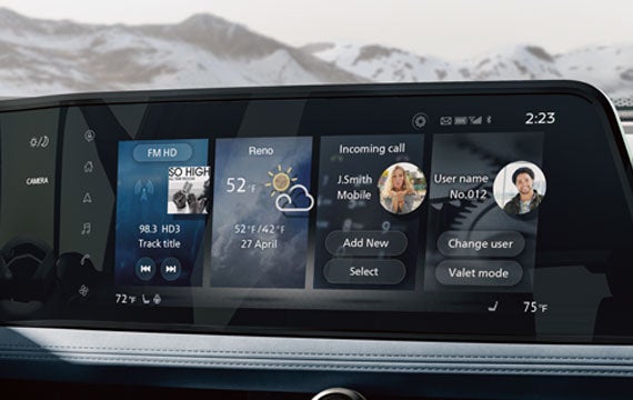 Nissan ARIYA interior view with digital dashboard | Cole Nissan in Pocatello ID