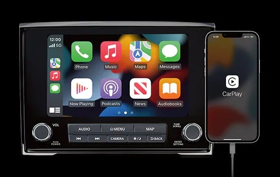 Stay connected with a standard 8" touch-screen display 2023 Nissan Titan | Cole Nissan in Pocatello ID